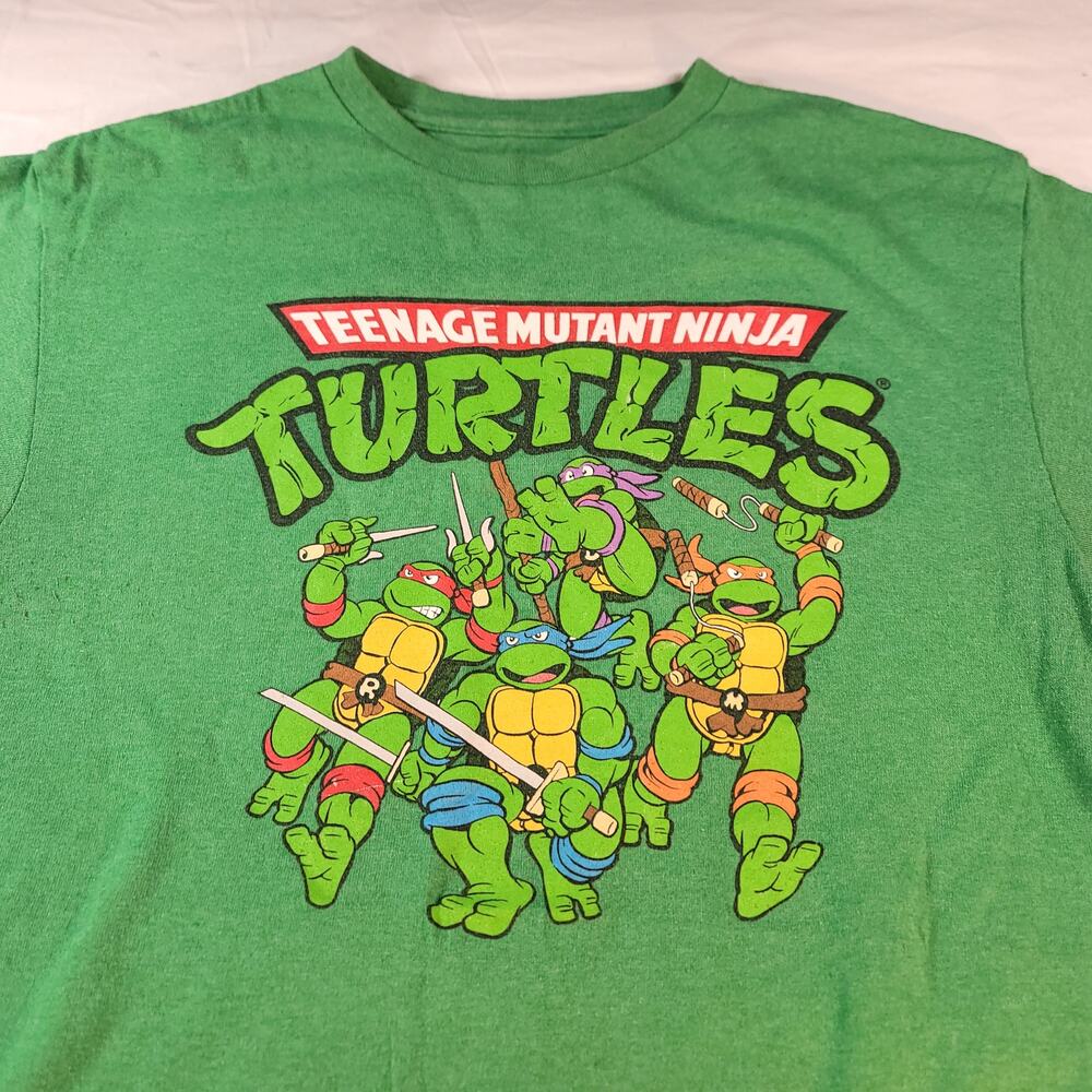 Teenage Mutant Ninja Turtles Graphic Short Sleeve T-Shirt Mens Size M Green